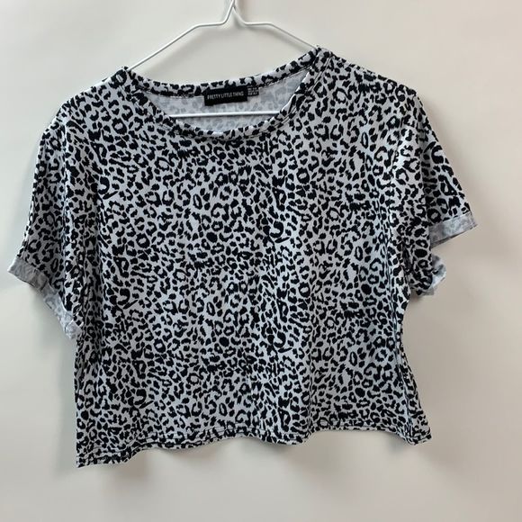 PLT Leopard Crop Top - NWOT - Picture 1 of 4